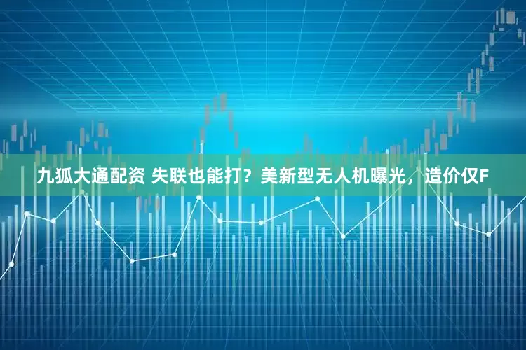 九狐大通配资 失联也能打？美新型无人机曝光，造价仅F