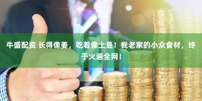 牛盛配资 长得像姜，吃着像土豆！我老家的小众食材，终于火遍全网！